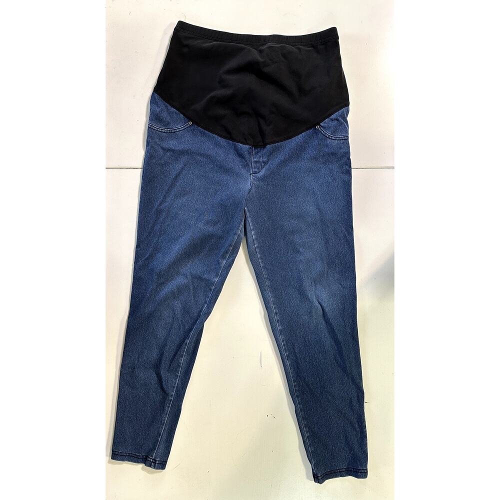 Maternity Jeans with Black Stretch Panel - L - Picture 1 of 5